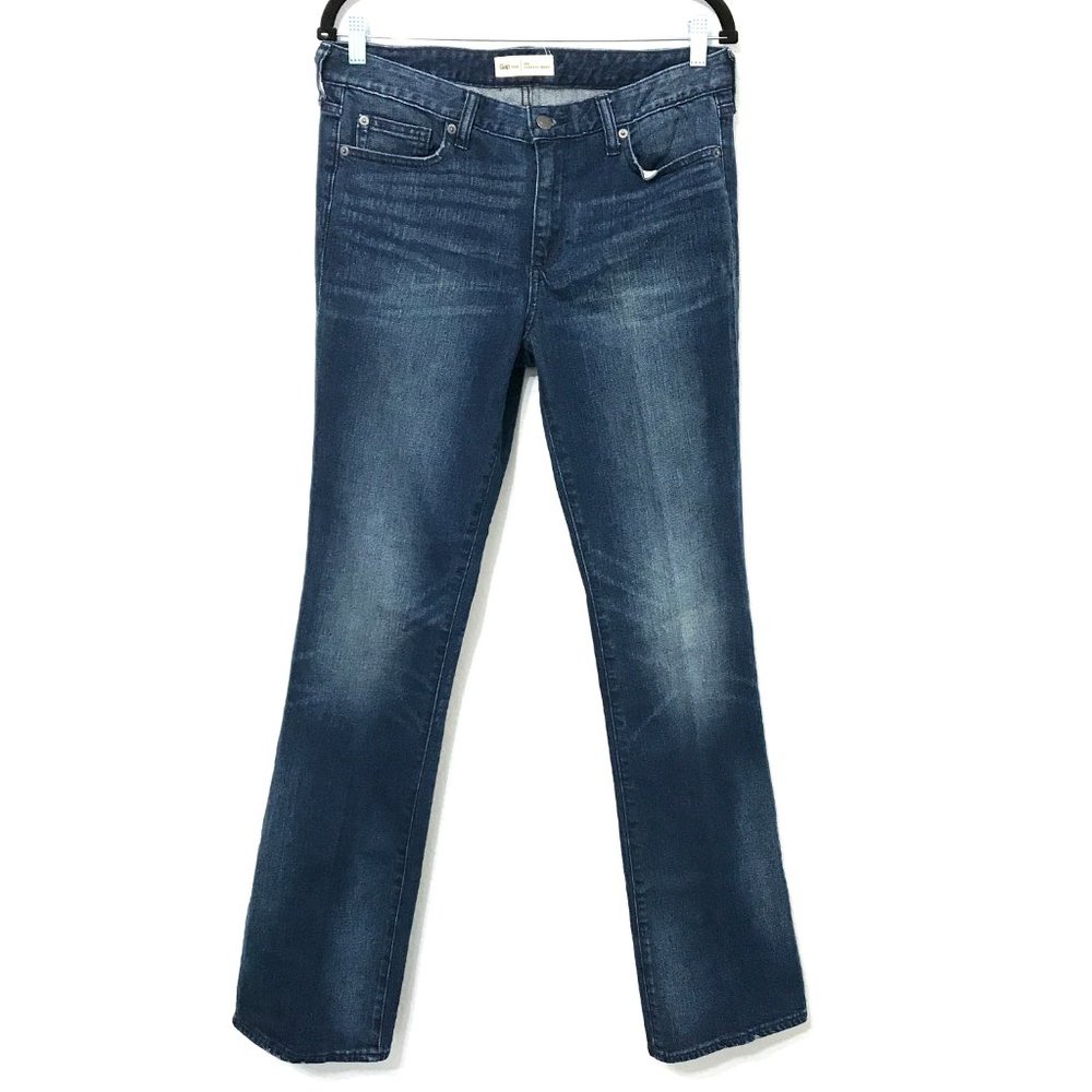 GAP Perfect Boot Indigo Wash Bootcut 30 Long Denim Jeans